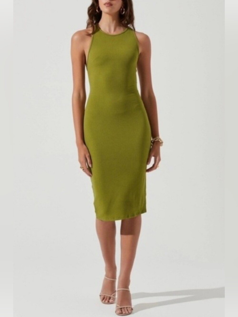 House Of Harlow 1960 Chartreuse Cutout Midi Dress! ✨️